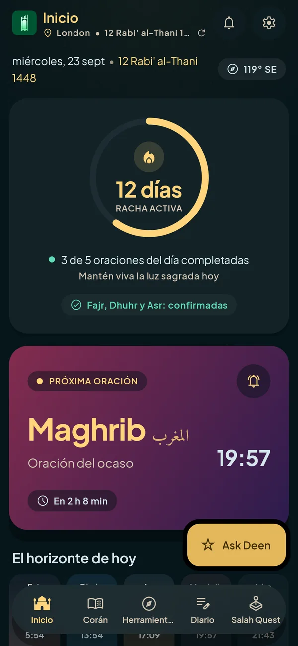 Reza a su hora, siempre